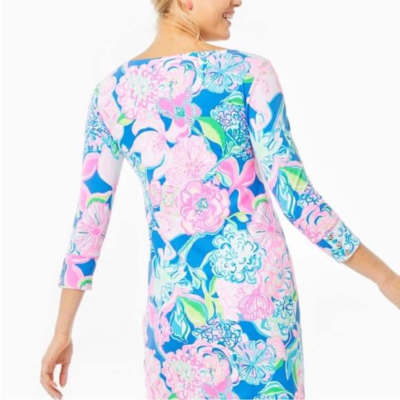 Lilly Pulitzer UPF +50 Sophie Dress SZ M Peony For Your Thoughts - Picture 3 of 16